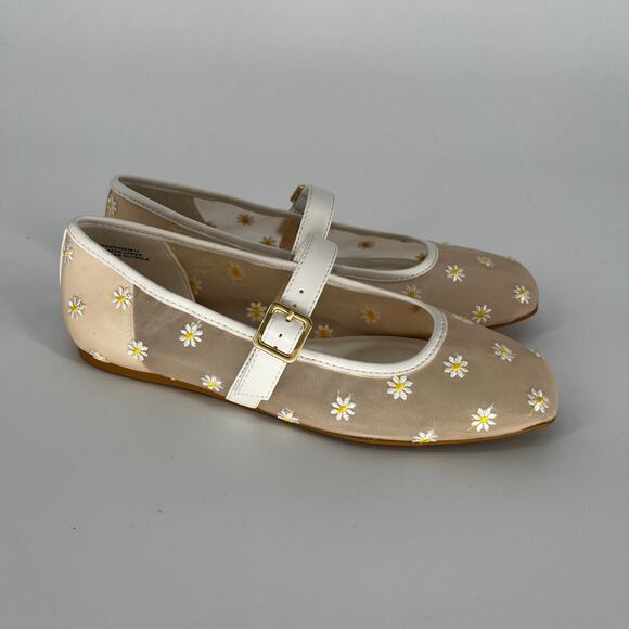 BCBGeneration Harperin Mary Jane Flats White Daisy – Size 7.5M - Picture 6 of 13